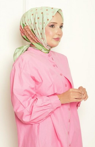 Écharpe à Motifs En Soie Bursa à Pois Menthe Noktayebursa00 029 00_029