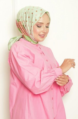 Écharpe à Motifs En Soie Bursa à Pois Menthe Noktayebursa00 029 00_029