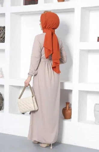Kleid Mit Gürtel 7979-02 Nerz 7979-02