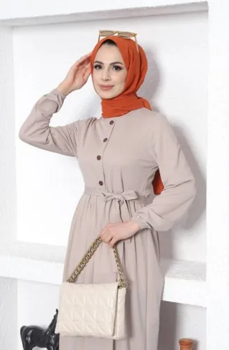 Kleid Mit Gürtel 7979-02 Nerz 7979-02