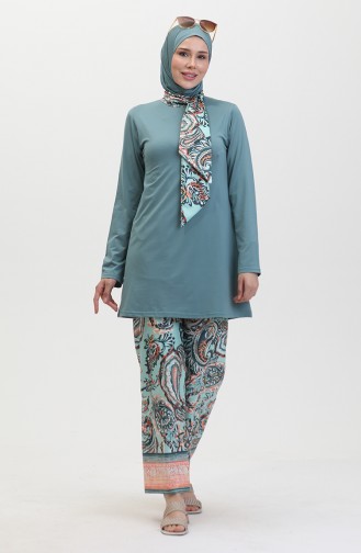 Hijab-Badeanzug 24602-01 Grün 24602-01
