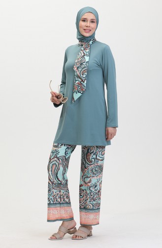 Hijab-Badeanzug 24602-01 Grün 24602-01
