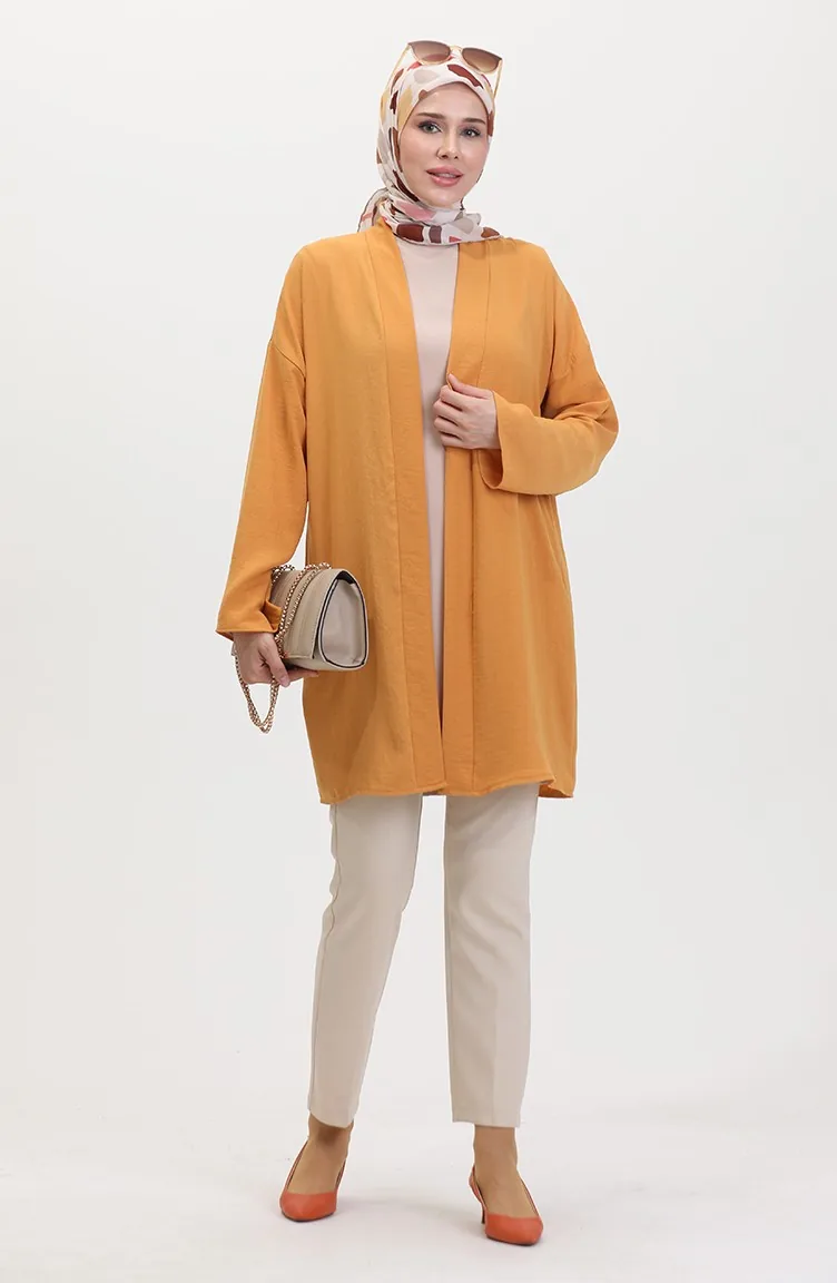 Kuşaklı Kimono 8010-03 Hardal