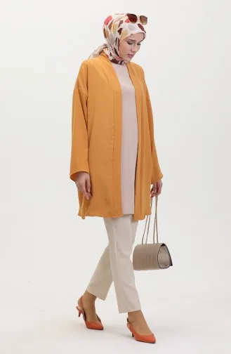 Kuşaklı Kimono 8010-03 Hardal