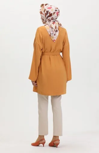 Kuşaklı Kimono 8010-03 Hardal