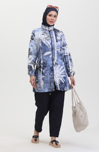 Hijab-Badeanzug 24204-02 Marineblau 24204-02