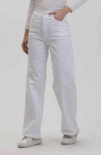 Plazzo Kot Pantolon 2727888-01 Beyaz