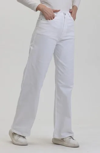 Plazzo Kot Pantolon 2727888-01 Beyaz
