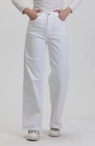 Plazzo Kot Pantolon 2727888-01 Beyaz