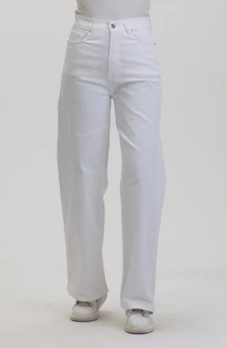 Plazzo Kot Pantolon 2727888-01 Beyaz
