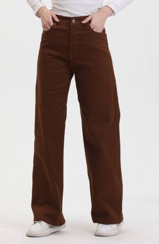 Plazzo Kot Pantolon 2727888-03 Kahverengi