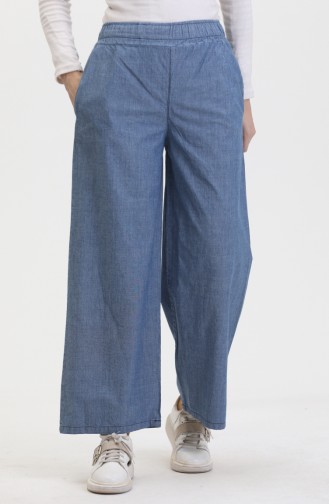 Elastic Waist Jeans 2734A-02 Navy Blue 2734-02