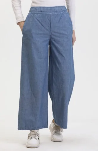 Elastic Waist Jeans 2734A-02 Navy Blue 2734-02