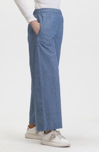 Elastic Waist Jeans 2734A-02 Navy Blue 2734-02