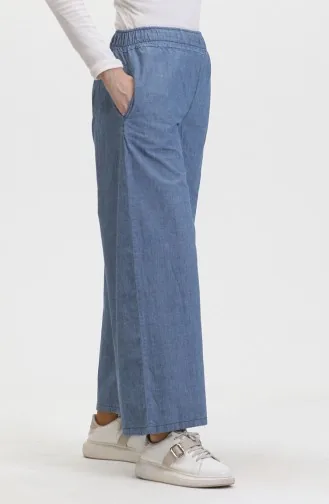 Elastic Waist Jeans 2734A-02 Navy Blue 2734-02