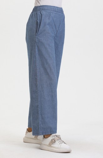 Elastic Waist Jeans 2734A-02 Navy Blue 2734-02