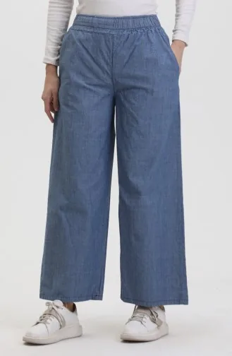 Elastic Waist Jeans 2734A-02 Navy Blue 2734-02