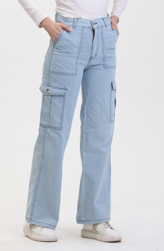 Cargo Pocket Jeans 2828-02 Light Blue 2828-02