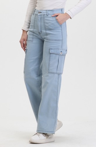 Cargo Pocket Jeans 2828-02 Light Blue 2828-02