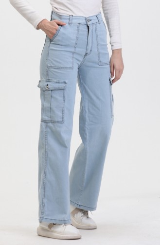 Cargo Pocket Jeans 2828-02 Light Blue 2828-02