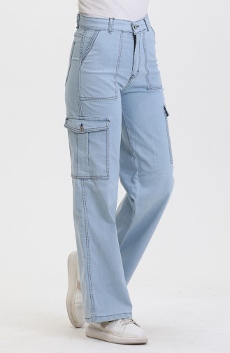 Cargo Pocket Jeans 2828-02 Light Blue 2828-02