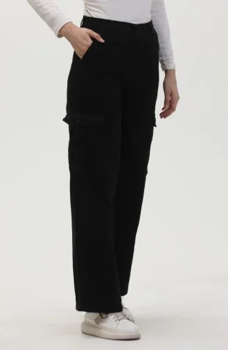 Kargo Cep Kot Pantolon 2828-04 Siyah