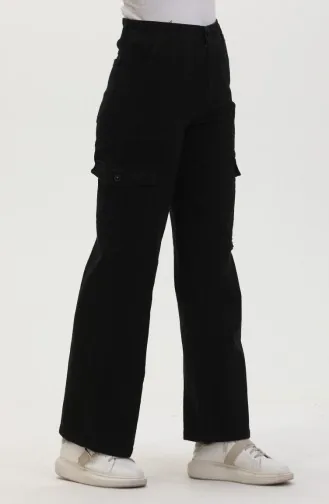 Kargo Cep Kot Pantolon 2828-04 Siyah