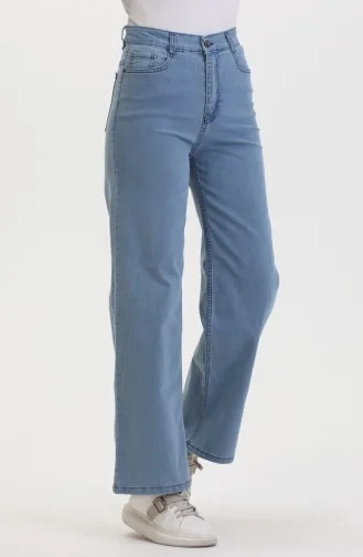 بلازو بنطال جينز 2929-03 لون أزرق فاتح 2929-03