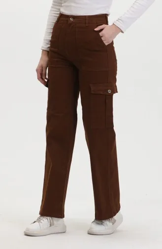 Kargo Cep Kot Pantolon 3030-03 Kahverengi