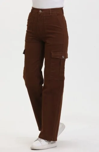 Kargo Cep Kot Pantolon 3030-03 Kahverengi