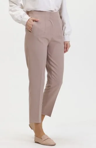 Geknöpfte Skinny-Leg-Hose 8011-05 Nerz 8011-05