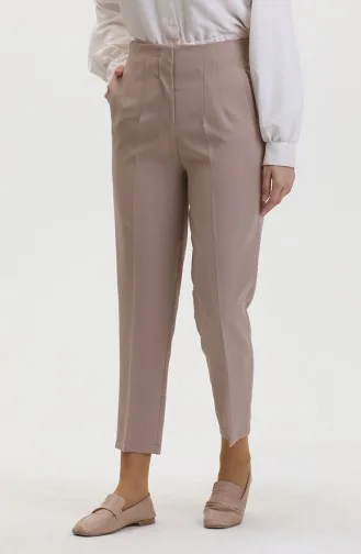 Geknöpfte Skinny-Leg-Hose 8011-05 Nerz 8011-05