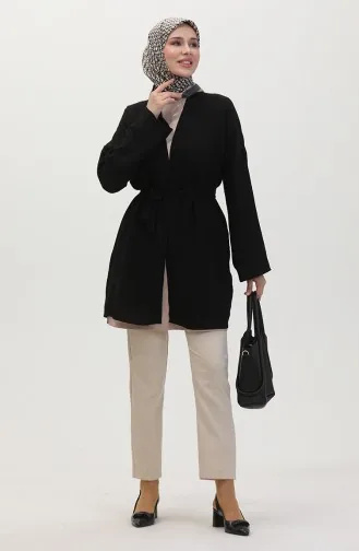 Belted Kimono 8010-02 Black 8010-02