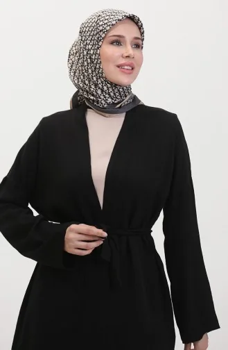 Belted Kimono 8010-02 Black 8010-02