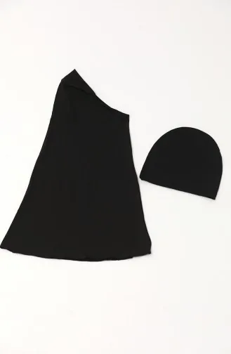 ملابس السباحة للمحجبات 24204-01 أسود 24204-01