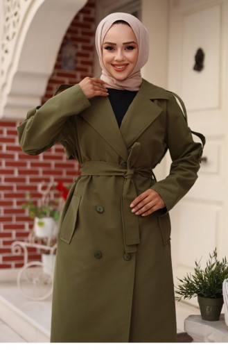 Trenchcoat Mit Schulterklappen Und Detaillierter Schulterklappe Khaki 4428 534