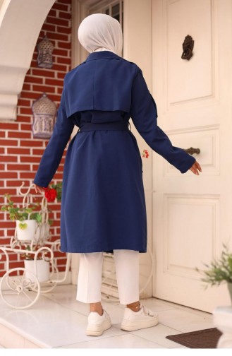 Trenchcoat Mit Epauletten-Detail An Der Schulter Indigo 4428 535