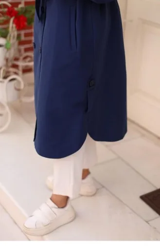 Trenchcoat Mit Epaulettendetail Indigo 4432 540