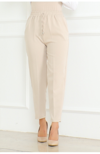 Laced Hijab Trousers 0075-03 Stone 0075-03
