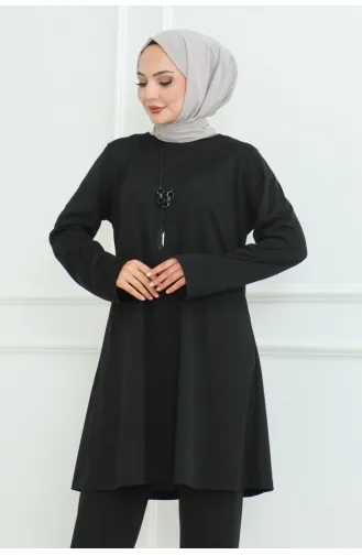 Simple Stylish Double Suit 107-01 Black 107-01