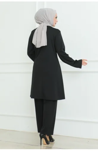 Simple Stylish Double Suit 107-01 Black 107-01