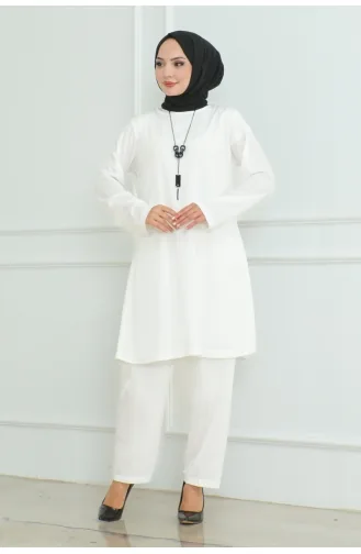 Simple Stylish Double Suit 107-03 White 107-03