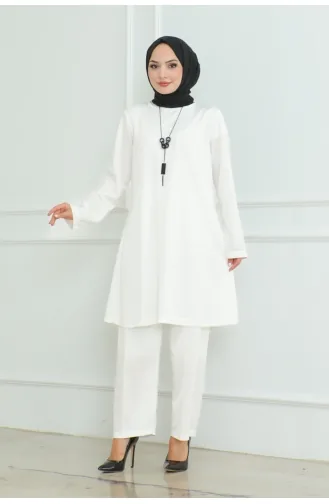 Simple Stylish Double Suit 107-03 White 107-03