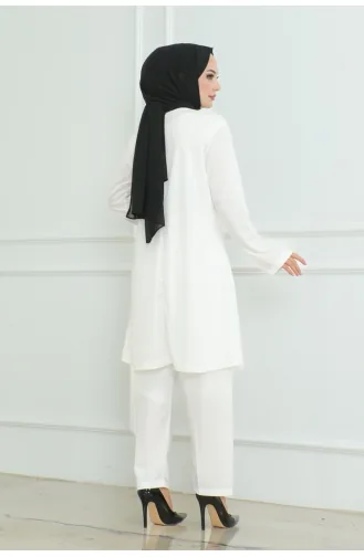 Simple Stylish Double Suit 107-03 White 107-03