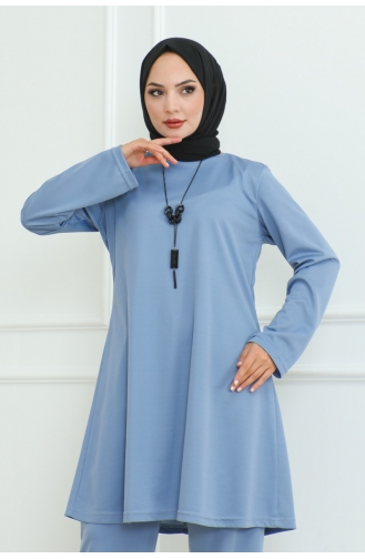 Ensemble Double Simple Et Élégant 107-06 Bleu Bébé 107-06