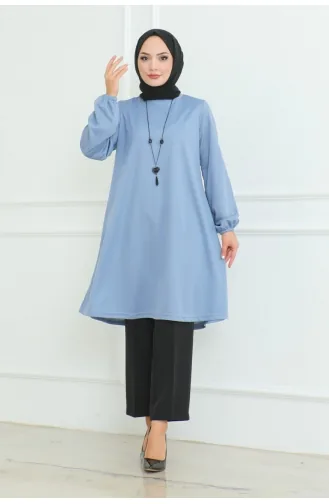 Simple Stylish Tunic 601-01 Baby Blue 601-01