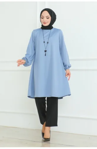 Simple Stylish Tunic 601-01 Baby Blue 601-01