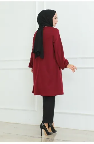 تونيك أنيق وبسيط 601-03 لون خمري 601-03