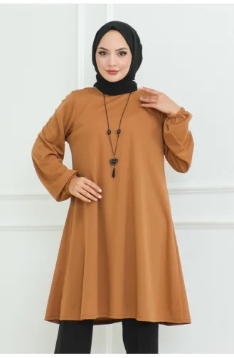 Simple Stylish Tunic 601-05 Tan 601-05