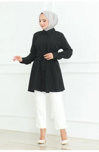 Tunique Chemise à Nouer 9007-02 Noir 9007-02